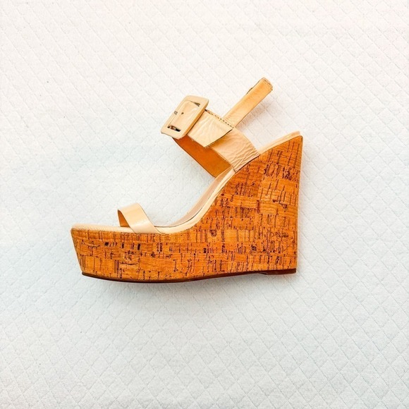 Schutz Hattie Cream Leather Platform Sandal NWOB Size 8.5 - Picture 7 of 7